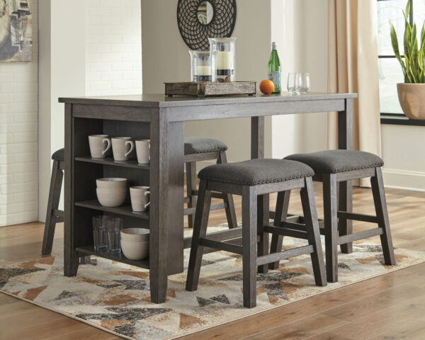 Caitbrook - Gray - Rectangular Dining Room Counter Table - Image 4