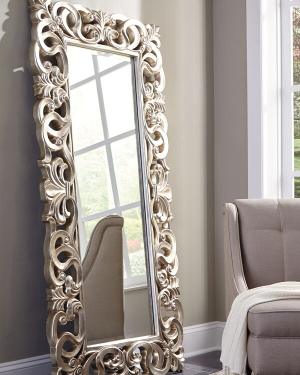 Lucia - Antique Silver Finish - Floor Mirror - Image 2
