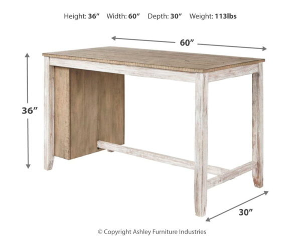 Skempton - White - Rectangular Counter Table With Storage - Image 2