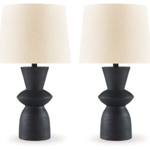 Scarbot - Distressed Black - Paper Table Lamp (Set of 2)