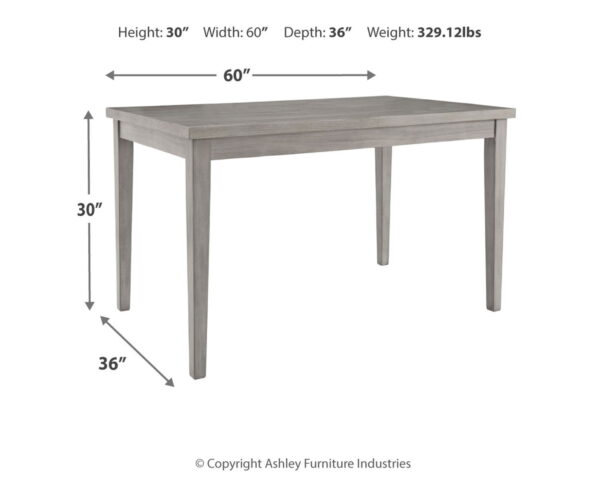 Parellen - Gray - Rectangular Dining Room Table - Image 4