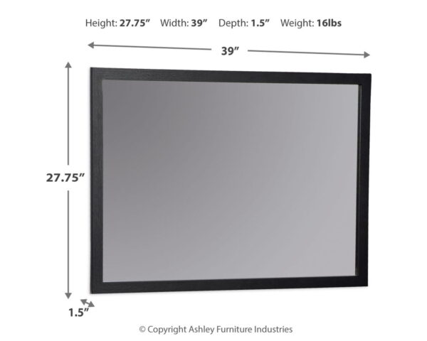 Danziar - Black - Bedroom Mirror - Image 3