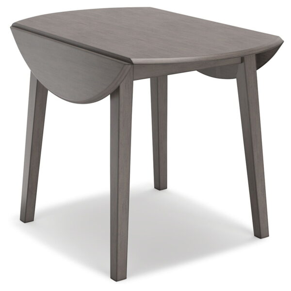 Shullden - Gray - Round Drm Drop Leaf Table - Image 3