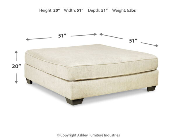 Rawcliffe - Parchment - Oversized Accent Ottoman - Image 2