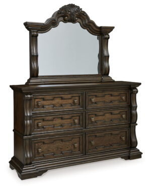 Maylee - Dresser And Mirror - Dark Brown