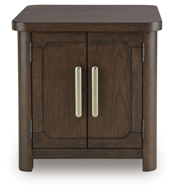 Breckington - Dark Brown - Rectangular 2-door End Table - Image 3