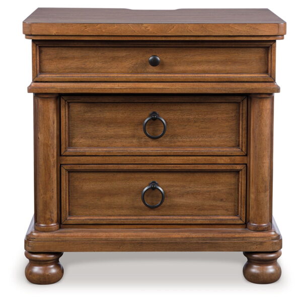 Rowlenstown - Three Drawer Night Stand - Image 3