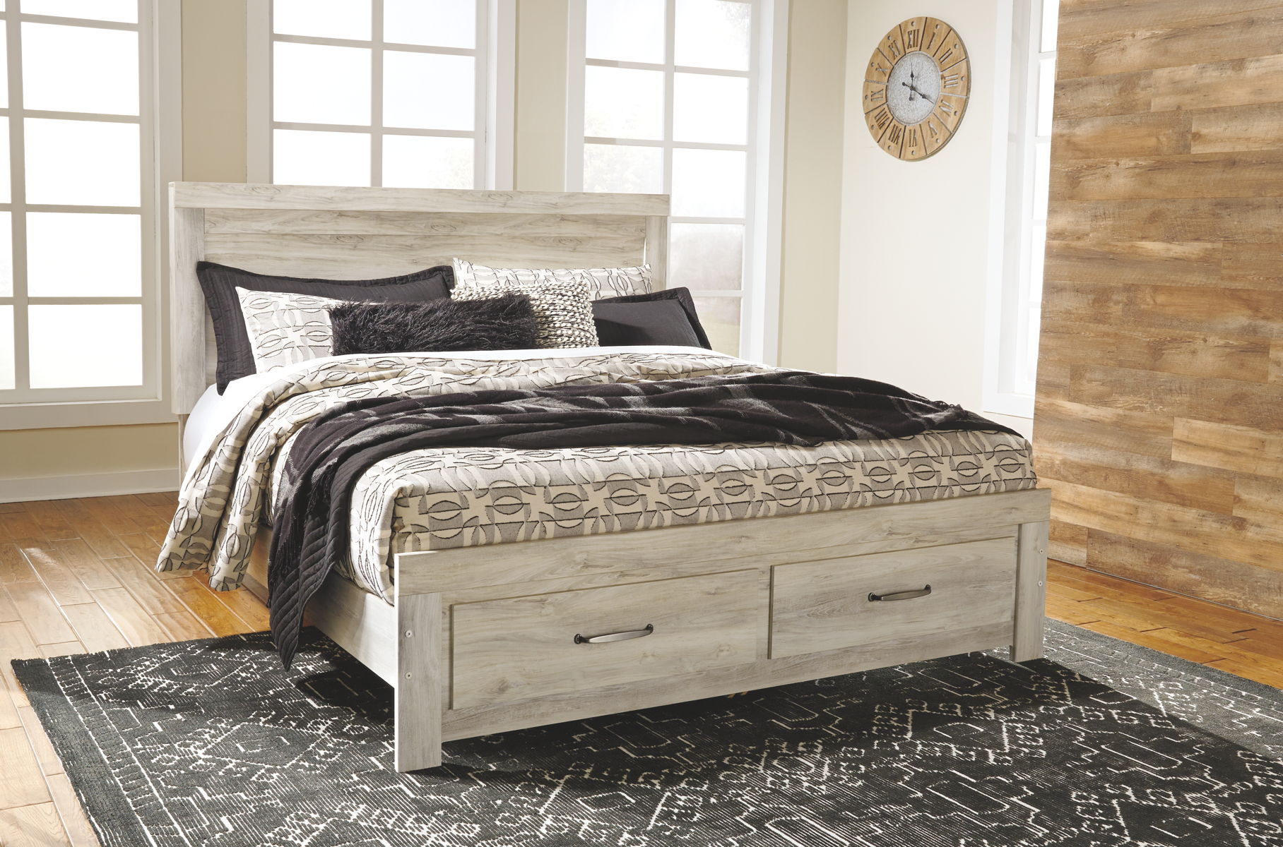 Bellaby - Dresser, Mirror, Platform Bed With Storage Drawers Set - Image 2