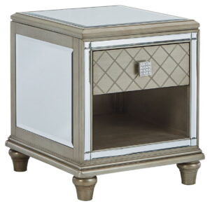 Chevanna - Rectangular End Table - Platinum