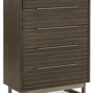 Arkenton - Grayish Brown / White - Five Drawer Chest