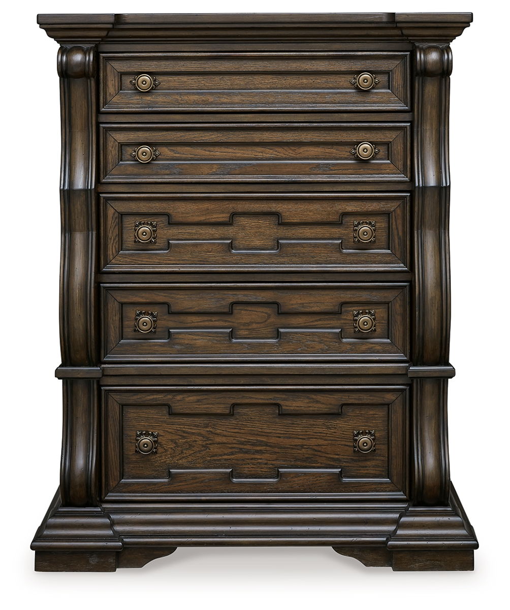 Maylee - Five Drawer Chest - Dark Brown - Image 4