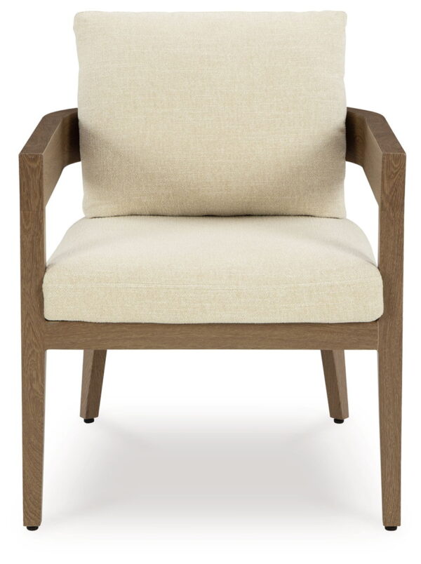 Serene Bay - Dark Brown / White - Arm Chair With Cushion (Set of 2) - Image 2
