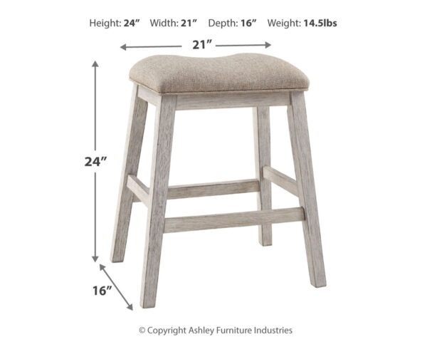 Skempton - White - Upholstered Stool (Set of 2) - Image 4