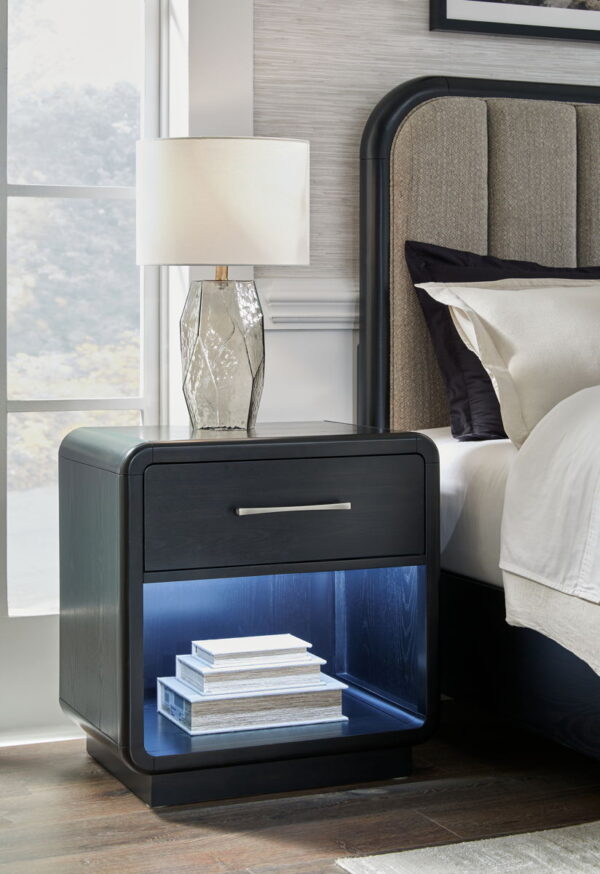 Rowanbeck - Black - One Drawer Night Stand - Image 3