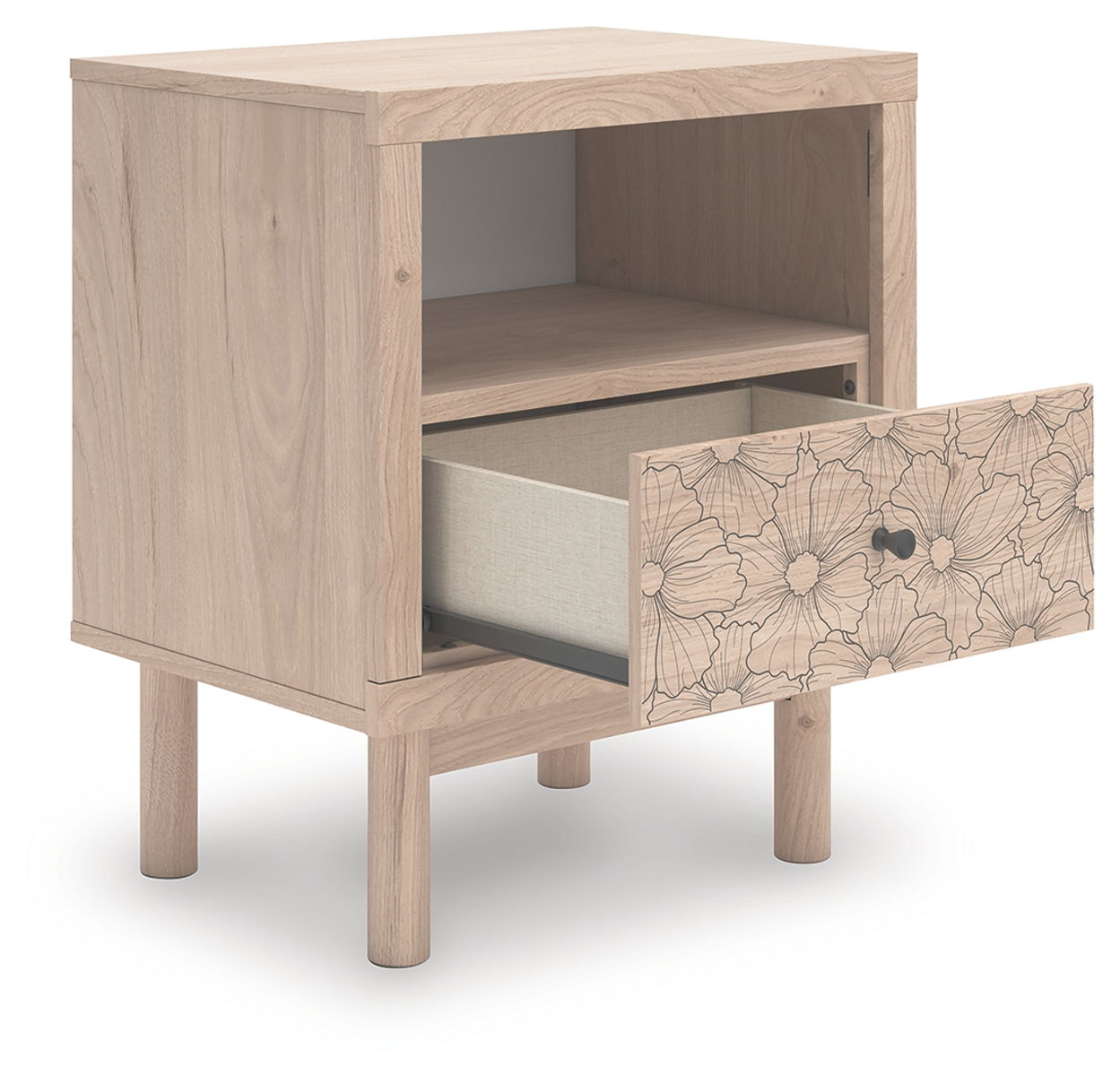 Arloster - One Drawer Night Stand - Tan - Image 3