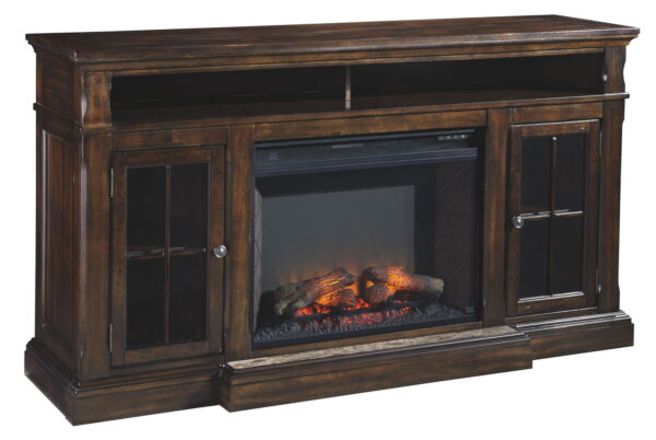 Roddinton - Dark Brown - XL TV Stand w/Fireplace Option - Image 2