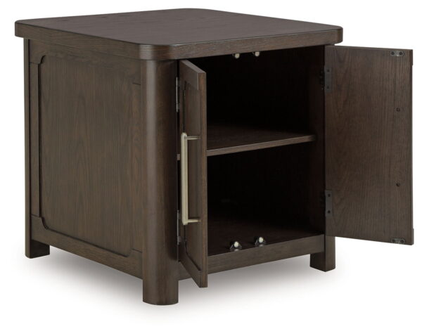 Breckington - Dark Brown - Rectangular 2-door End Table - Image 4