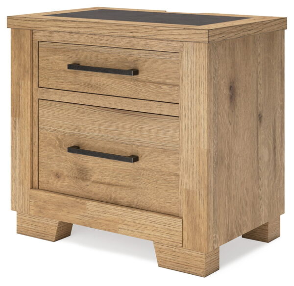 Galliden - Light Brown - Two Drawer Night Stand - Image 4