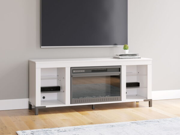 Brollevi - White - TV Stand With Fireplace - Image 2