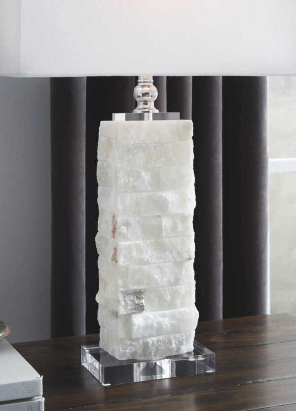 Malise - White - Alabaster Table Lamp - Image 3