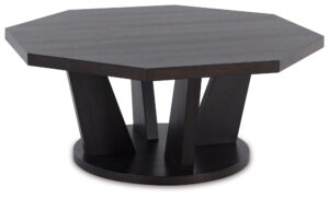 Chasinfield - Octagon Coffee Table - Dark Brown