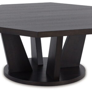 Chasinfield - Dark Brown - Octagon Coffee Table