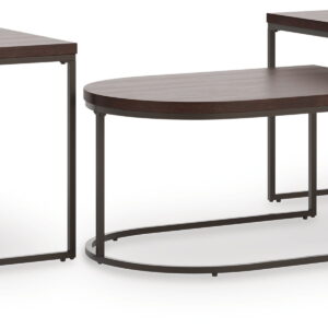 Vanmore - Dark Brown - Occasional Table Set (Set of 3)