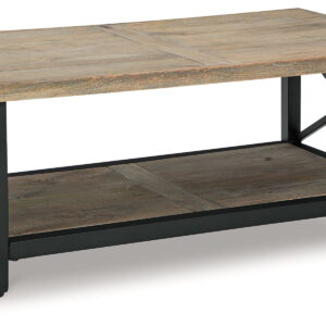Bristenfort - Brown / Black - Rectangular Cocktail Table