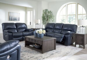 Leesworth - 3 Pc. - Power Reclining Sofa, Power Reclining Loveseat, Power Rocker Recliner - Ocean