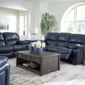 Leesworth - Ocean - 3 Pc. - Power Reclining Sofa, Power Reclining Loveseat, Power Rocker Recliner