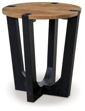 Hanneforth - Round End Table - Brown