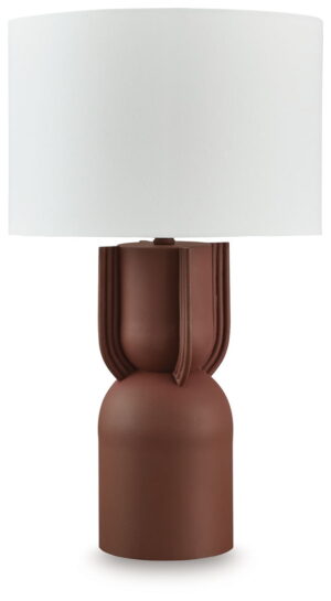 Rowandale - Metal Table Lamp - Brick Red