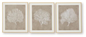 Hendridge - Wall Art Set (Set of 3) - Taupe / White