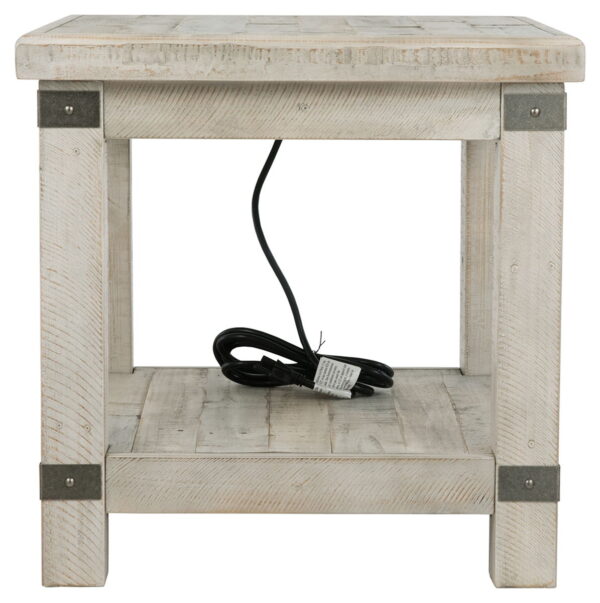 Carynhurst - White Wash Gray - Rectangular End Table - Image 4