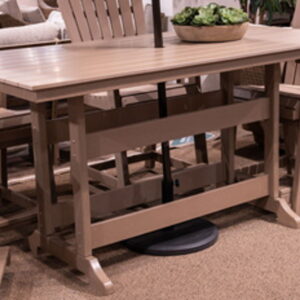 Seacliff Beach - Medium Brown - Rectangular Counter Height Dining Table With Umbrella Option