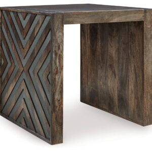 Dreggan - Brown - Square End Table