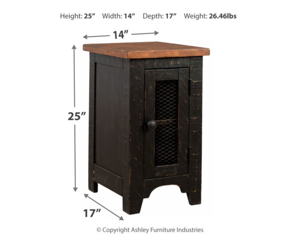 Valebeck - Black / Brown - Chair Side End Table - Image 4