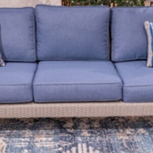 Half Moon Beach - Blue / Gray - Sofa With Cushion