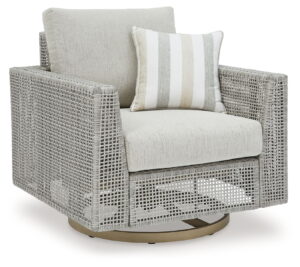 Seton Creek - Swivel Lounge With Cushion - Gray