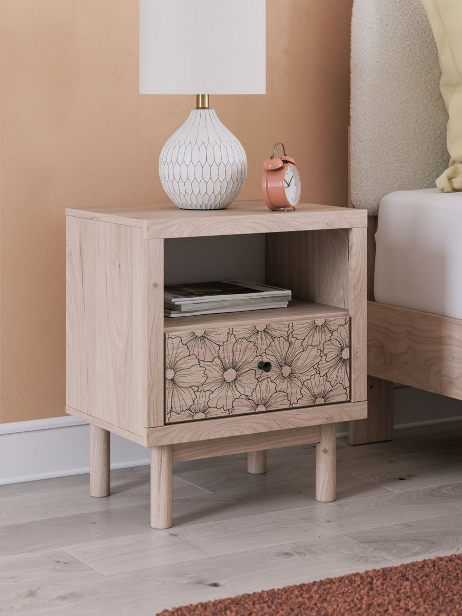 Arloster - One Drawer Night Stand - Tan - Image 2