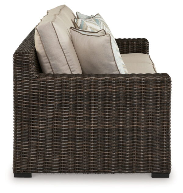 Coastline Bay - Brown - Sofa With Cushion - Image 3