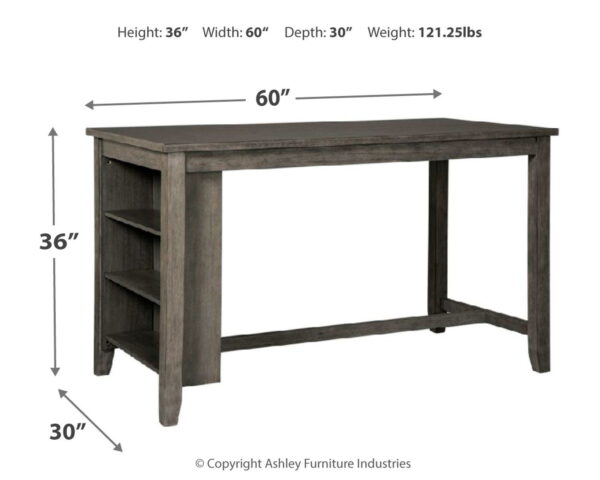 Caitbrook - Gray - Rectangular Dining Room Counter Table - Image 2