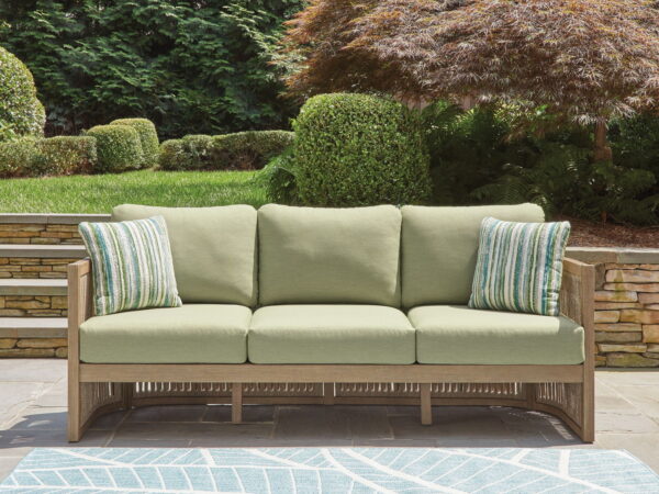 Serena Shores - Beige / Green - Sofa With Cushion - Image 2