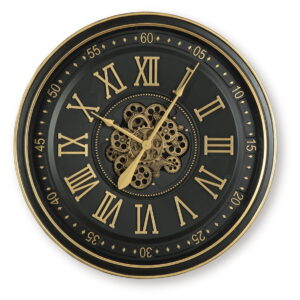 Dairton - Black / Gold Finish - Wall Clock