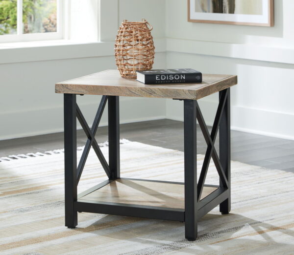 Bristenfort - Brown / Black - Rectangular End Table - Image 3