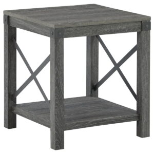 Freedan - Grayish Brown - Square End Table