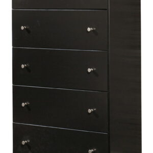 Maribel - Black - Five Drawer Chest