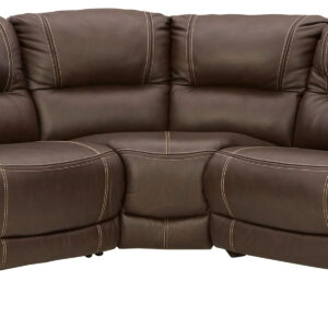 Dunleith - Chocolate - 5-Piece Power Reclining Sectional