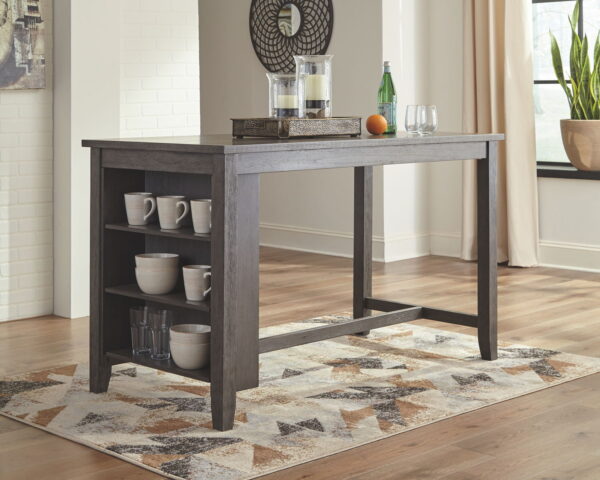 Caitbrook - Gray - Rectangular Dining Room Counter Table - Image 3