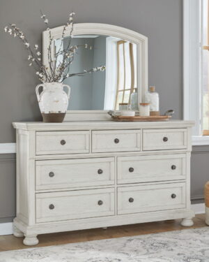 Robbinsdale - Dresser, Mirror - Antique White
